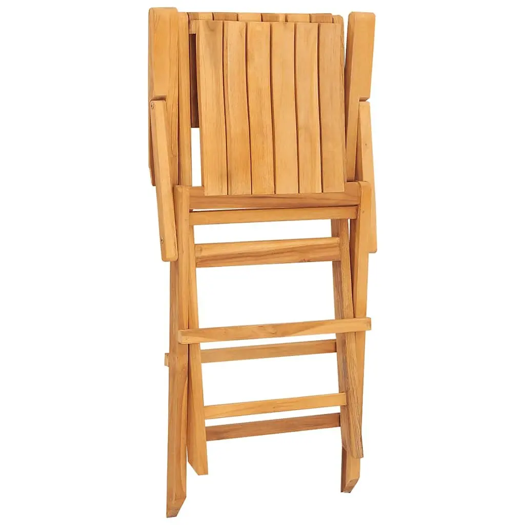 Folding Chairs Outdoor Seating Brown Solid Teak Wood 55x61x90cm Set of 6