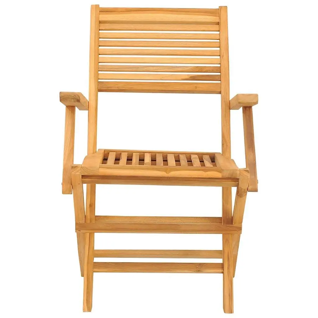 Folding Garden Chairs 8 Piece Set 55x62x90cm Outdoor Seating Solid Wood Teak