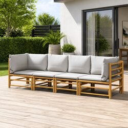 Versatile Bamboo Lounge Set for Outdoor Relaxation