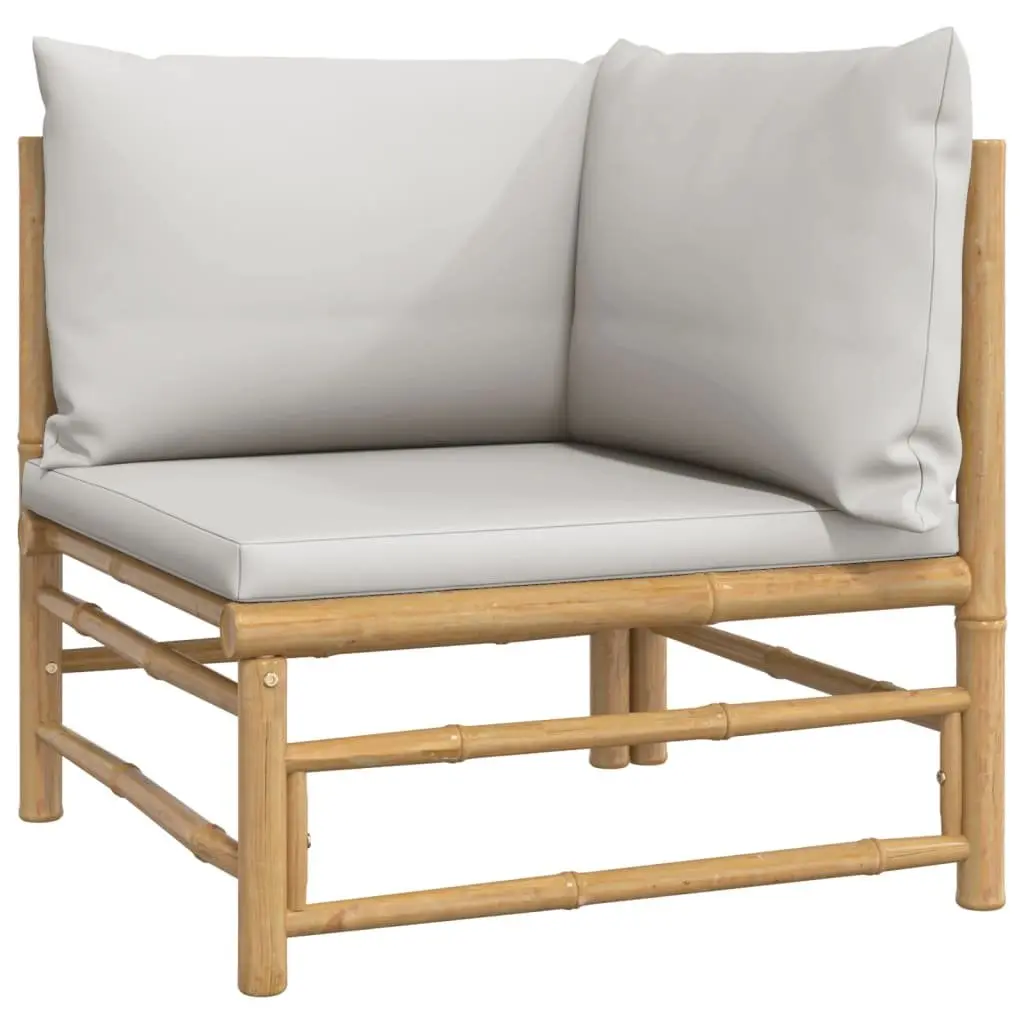 9 Piece Bamboo Lounge Set for Outdoor Use