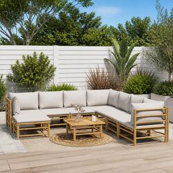 Versatile 9 Piece Garden Lounge Set for Outdoor Spaces