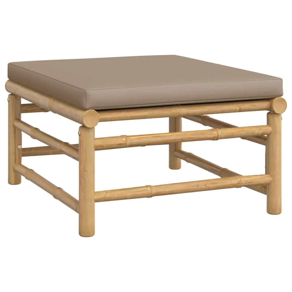 5 Piece Bamboo Lounge Set for Outdoor Enjoyment