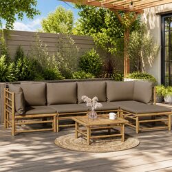 Practical Bamboo Lounge Set for Outdoor Living