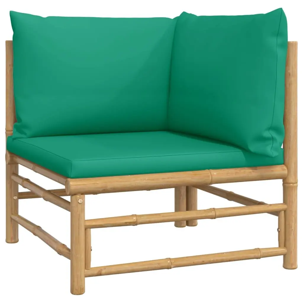 3 Piece Bamboo Lounge Set for Outdoor Use