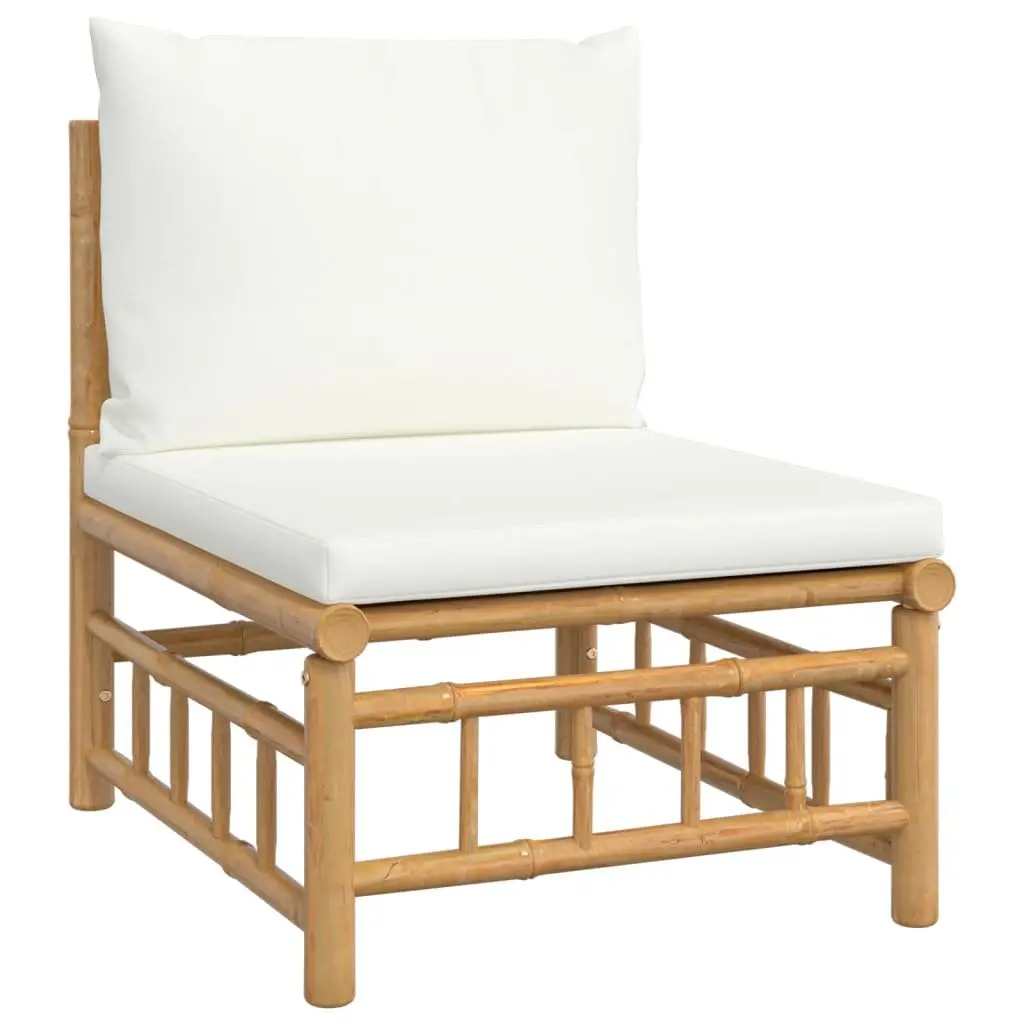 Garden Lounge Set 12 Piece Bamboo Outdoor Furniture with Cushions Brown
