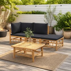Practical Bamboo Lounge Set for Any Outdoor Setting