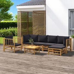 Practical 7-Piece Bamboo Lounge Furniture Set