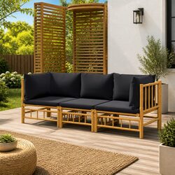 Practical Bamboo Garden Lounge Set for Outdoor Use