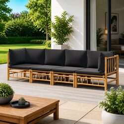 Versatile Bamboo Lounge Set for Any Outdoor Setting