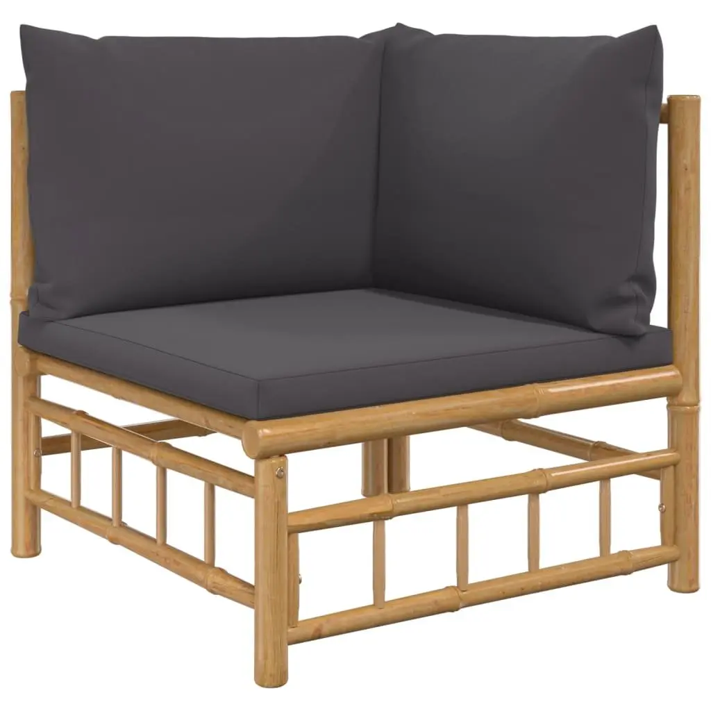 9-Piece Bamboo Lounge Set for Outdoor Use