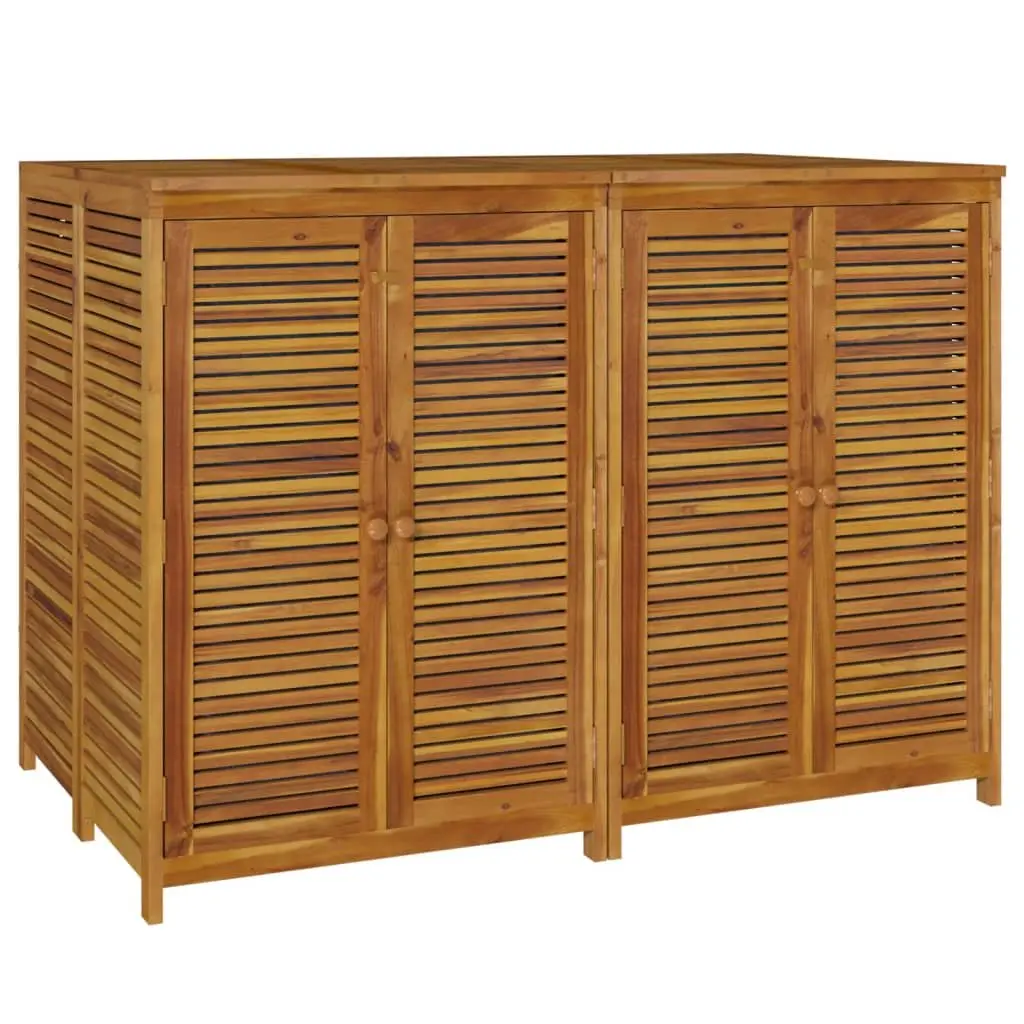 Garden Storage Box Acacia Wood Brown 140x87x104 cm Outdoor Bench Chest