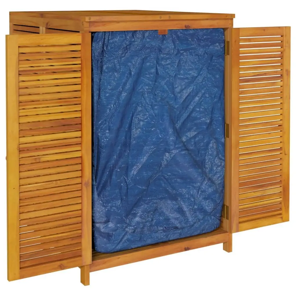 Garden Storage Box Acacia Wood Brown 140x87x104 cm Outdoor Bench Chest