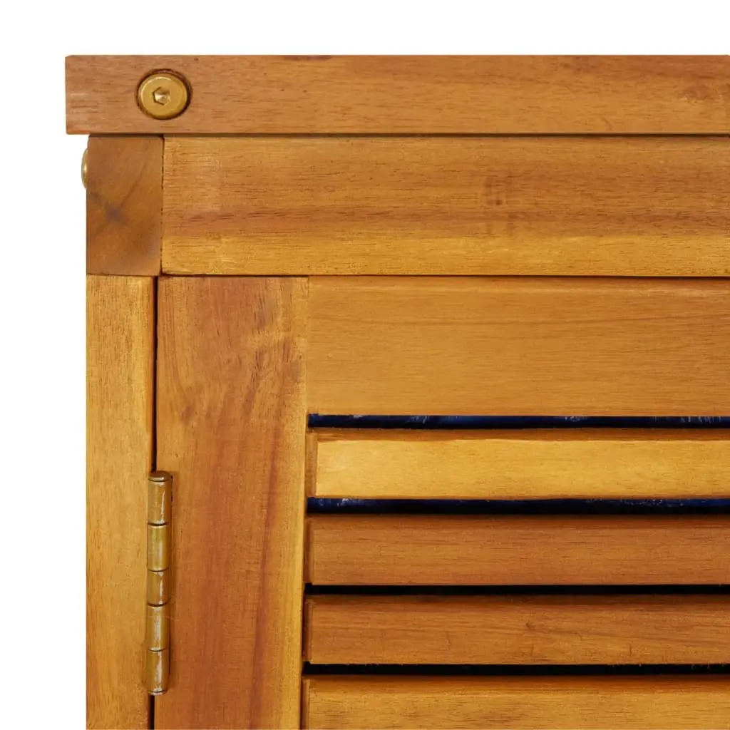 Outdoor Storage Box Solid Acacia Wood Brown 280x87x104 cm Garden Furniture Bench