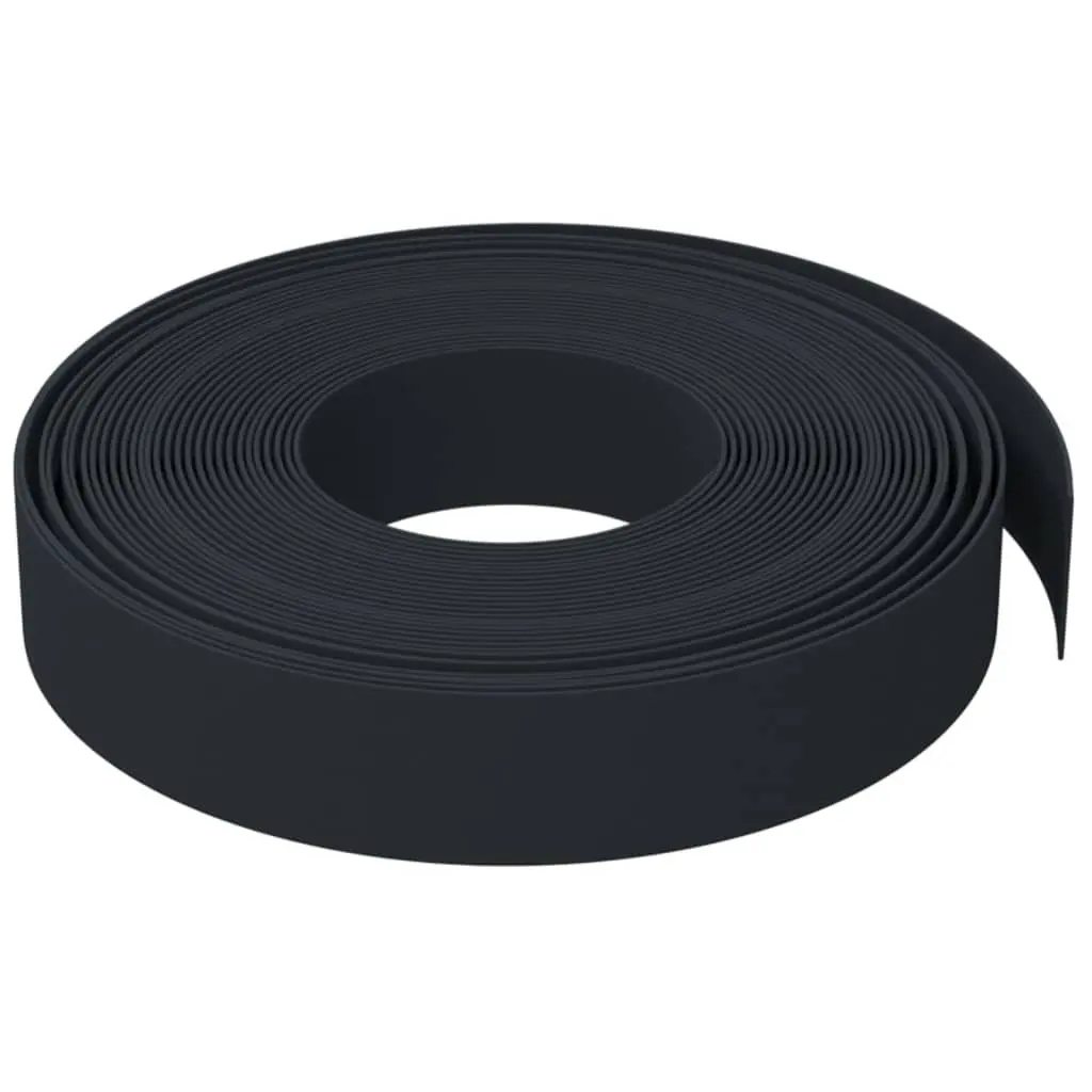 Garden Edging 2 pcs Black 10 m Flexible Lawn Border Flower Bed Path Edger