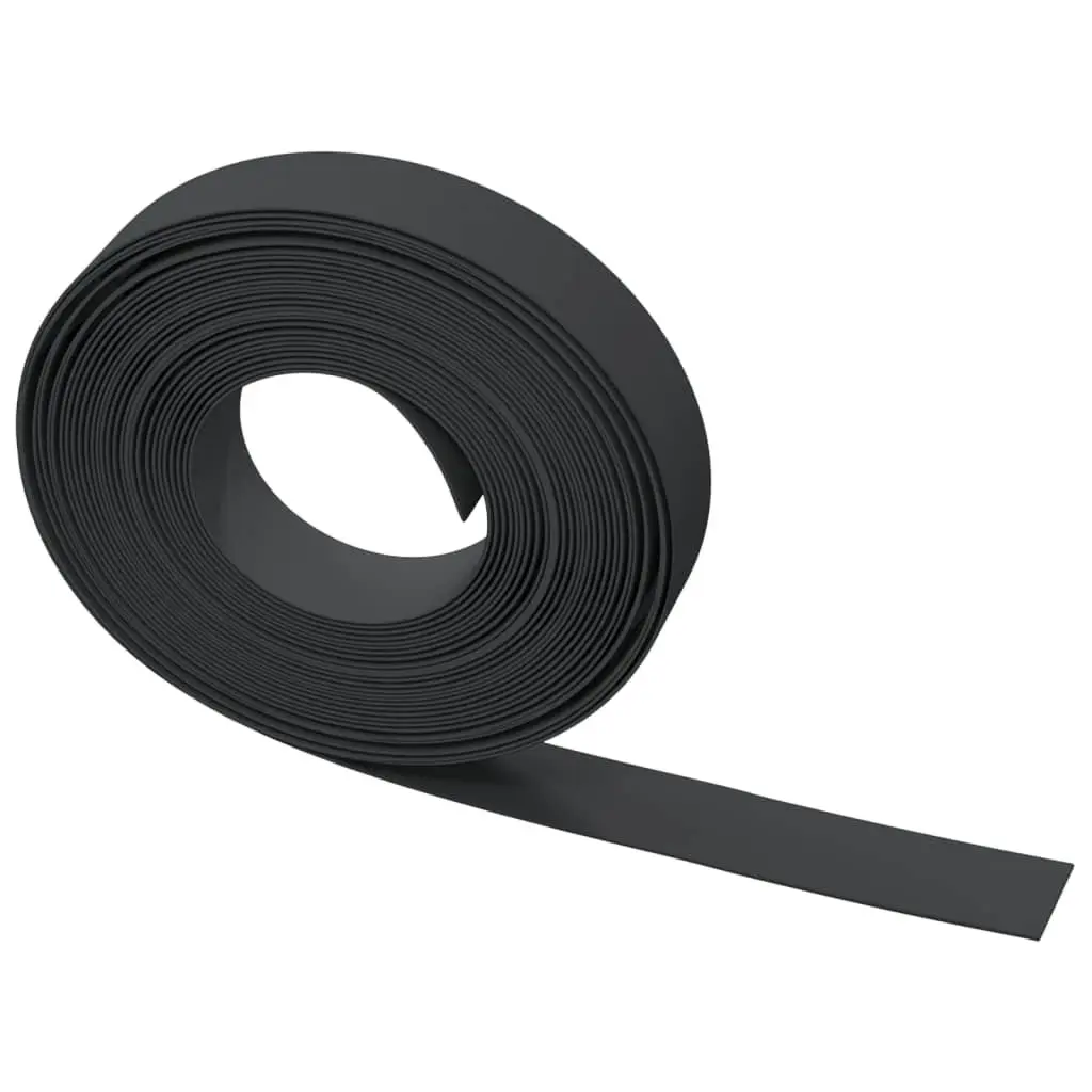 Garden Edging 2 pcs Black 10 m Flexible Lawn Border Flower Bed Path Edger