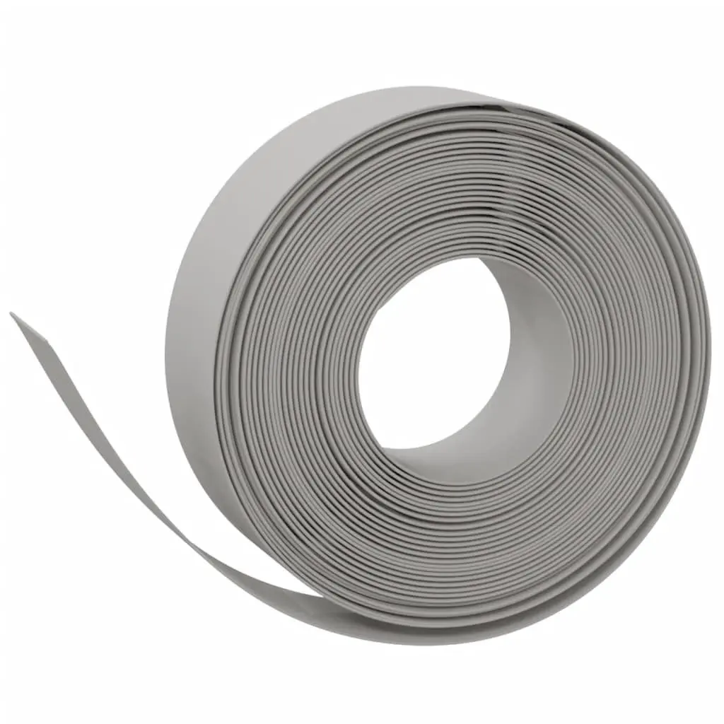 Garden Edging Border Flexible Polyethylene 10 m Grey 2 Pieces