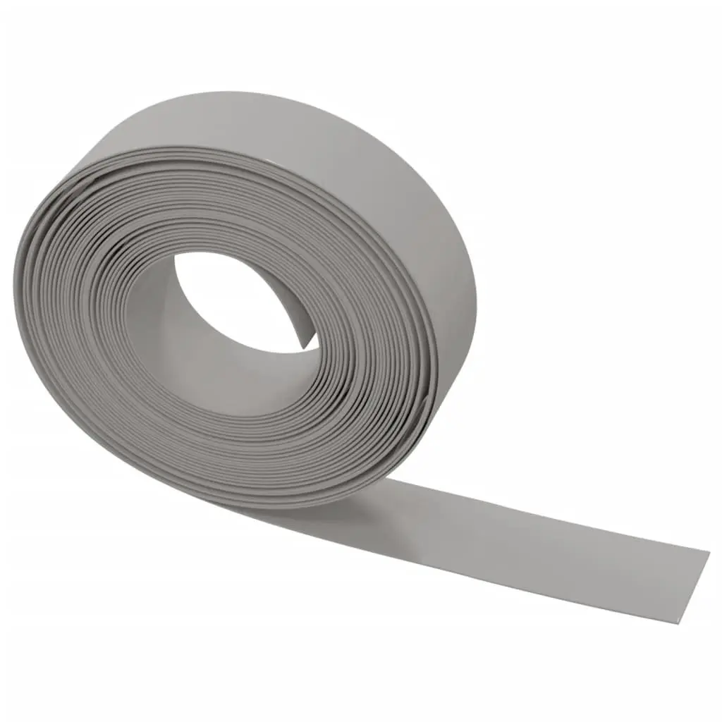 Garden Edging Border Flexible Polyethylene 10 m Grey 2 Pieces