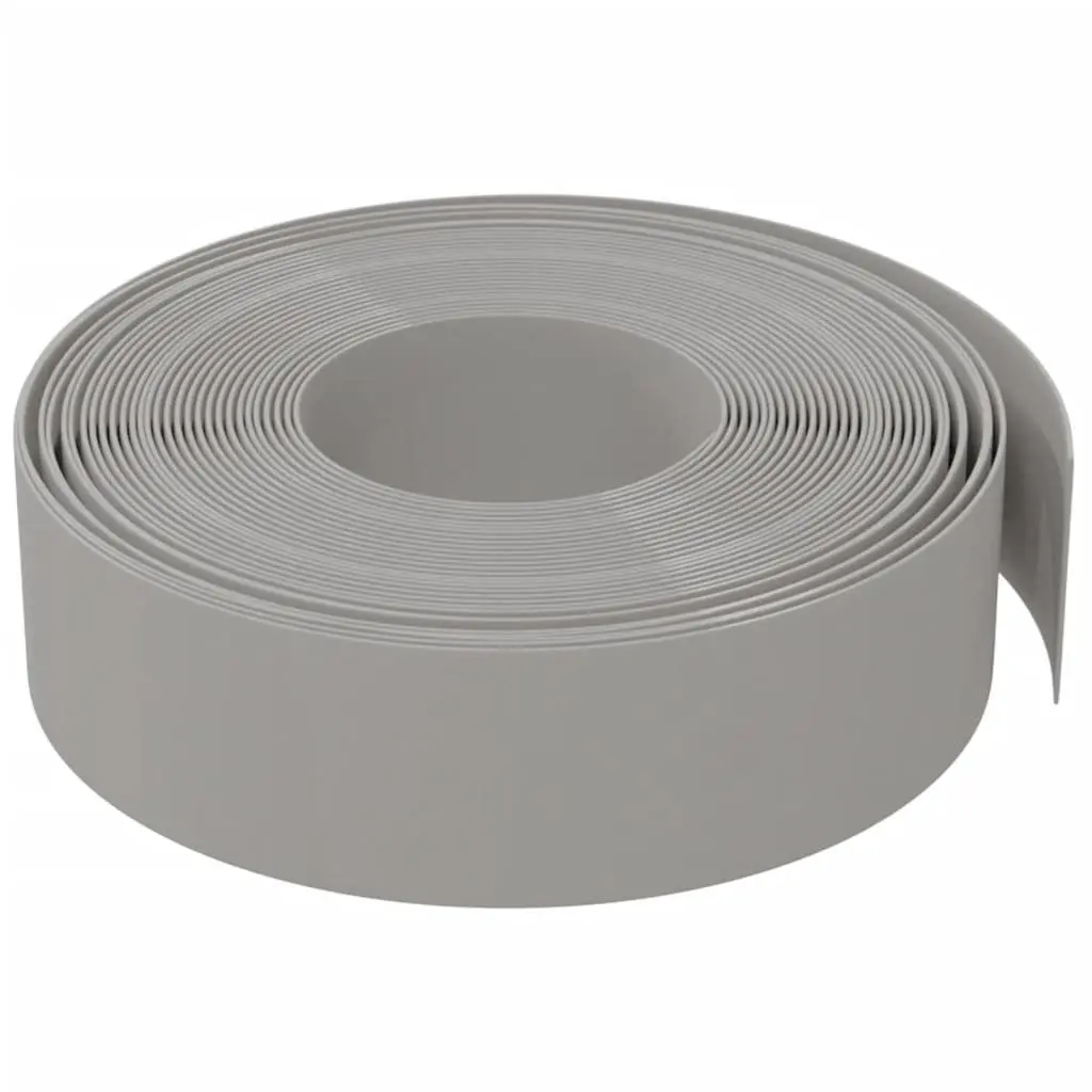 Garden Edging Flexible Polyethylene 10 m Grey 3 Pieces