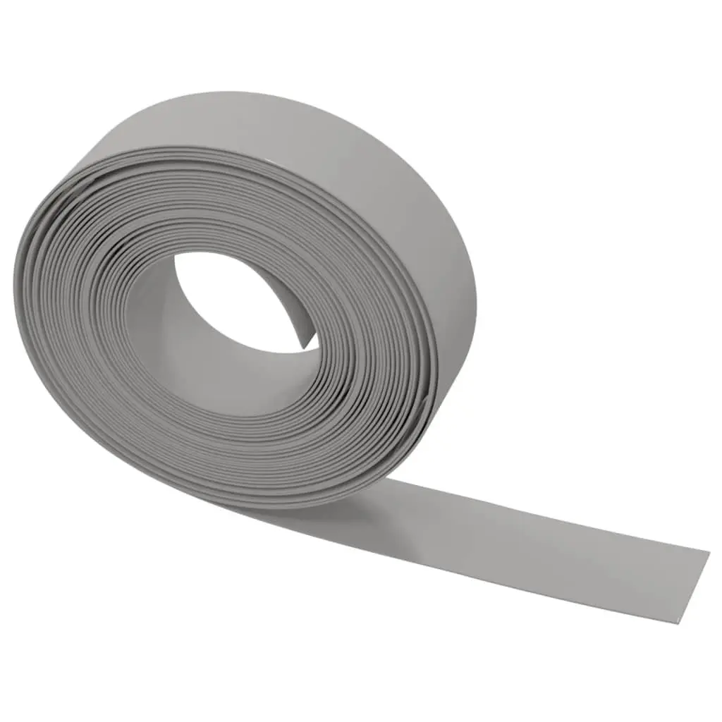 Garden Edging Borders Polyethylene 10 m Grey 5 Pieces Flexible Lawn Edge Flower Bed Path Trim