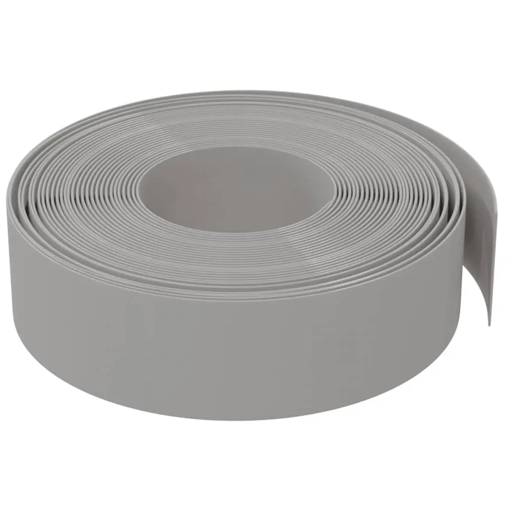 Garden Edging Borders Polyethylene 10 m Grey 5 Pieces Flexible Lawn Edge Flower Bed Path Trim