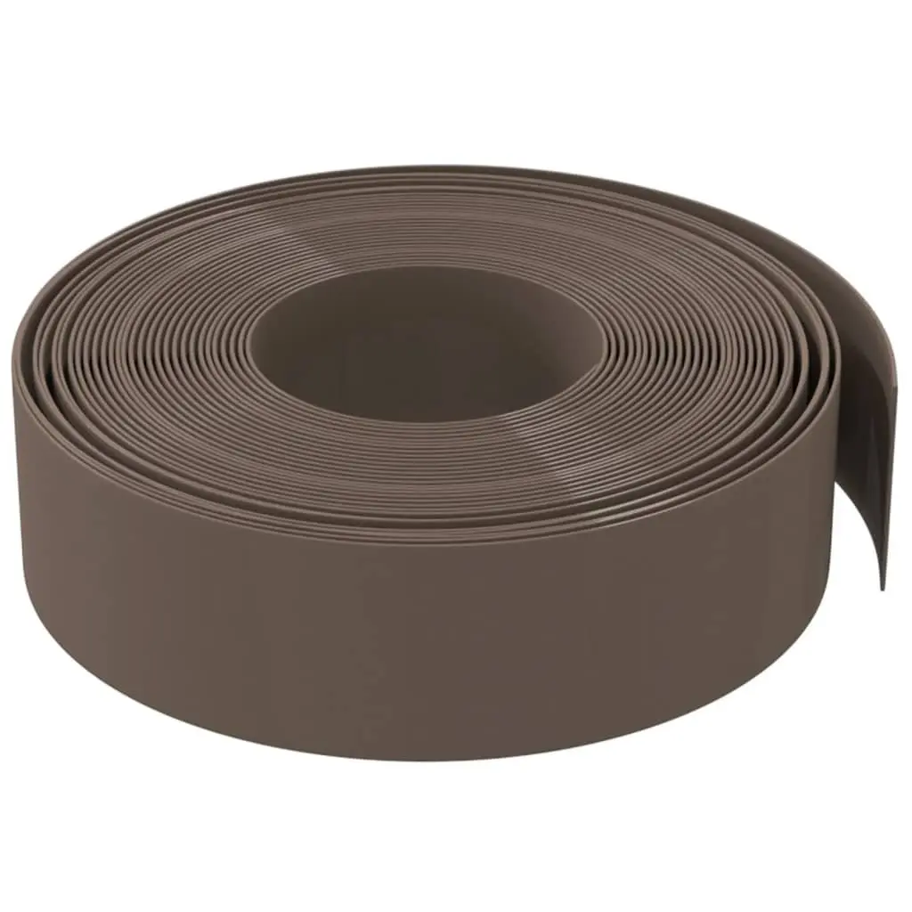 Garden Edging Border Flexible Polyethylene 10m Brown 5 Pieces