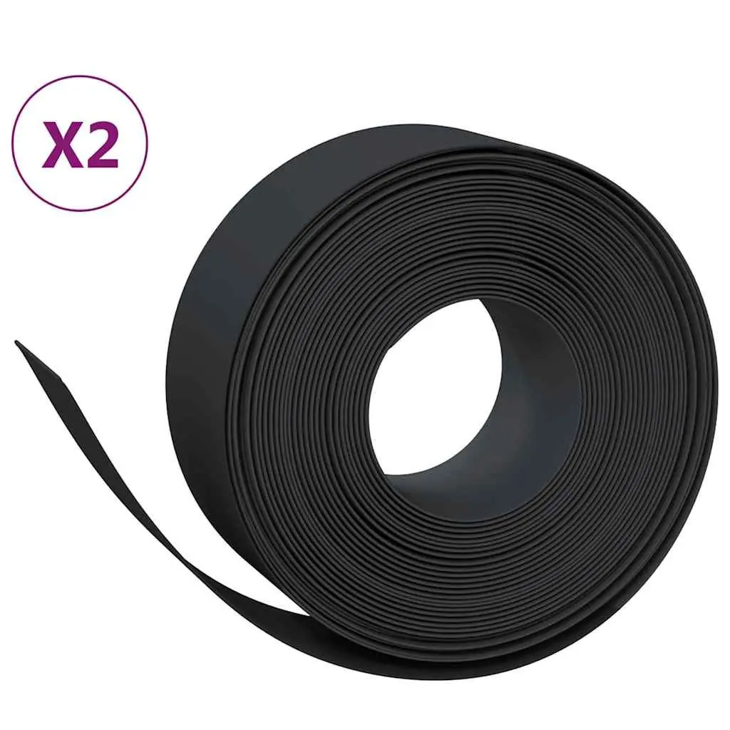 Garden Edging Flexible Polyethylene 10m Black