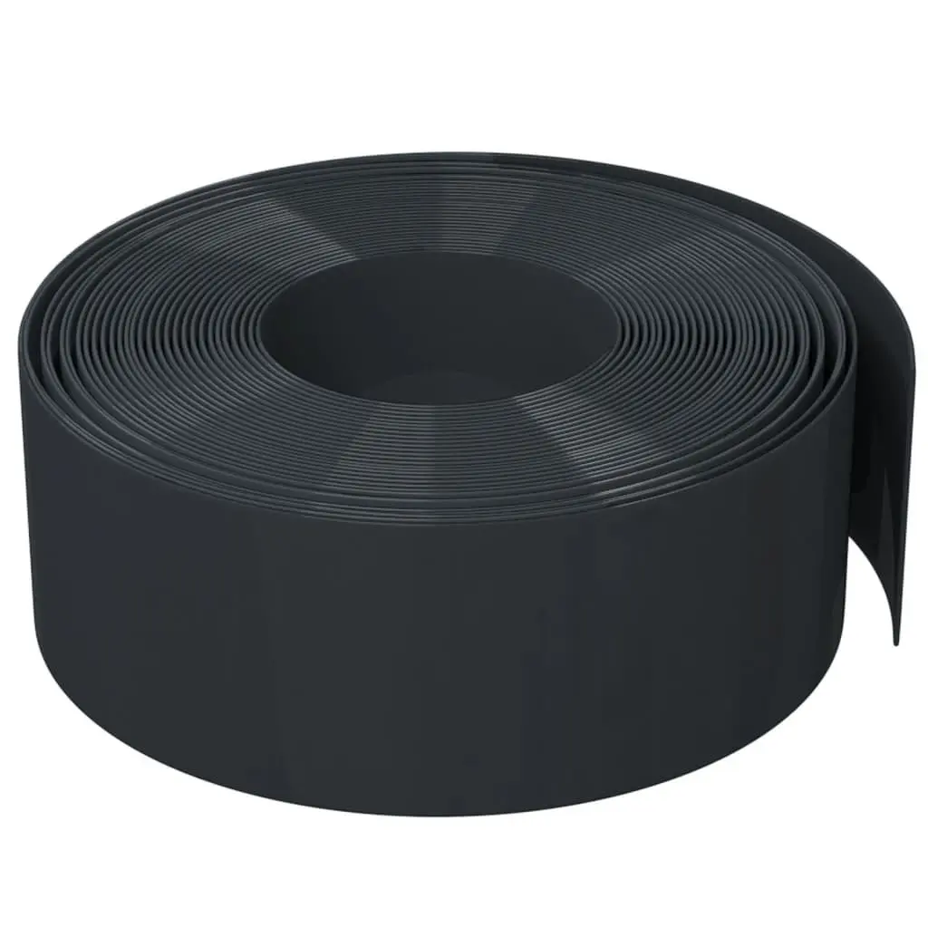 Garden Edging Borders Flexible Polyethylene 10 m Black 3 Piece