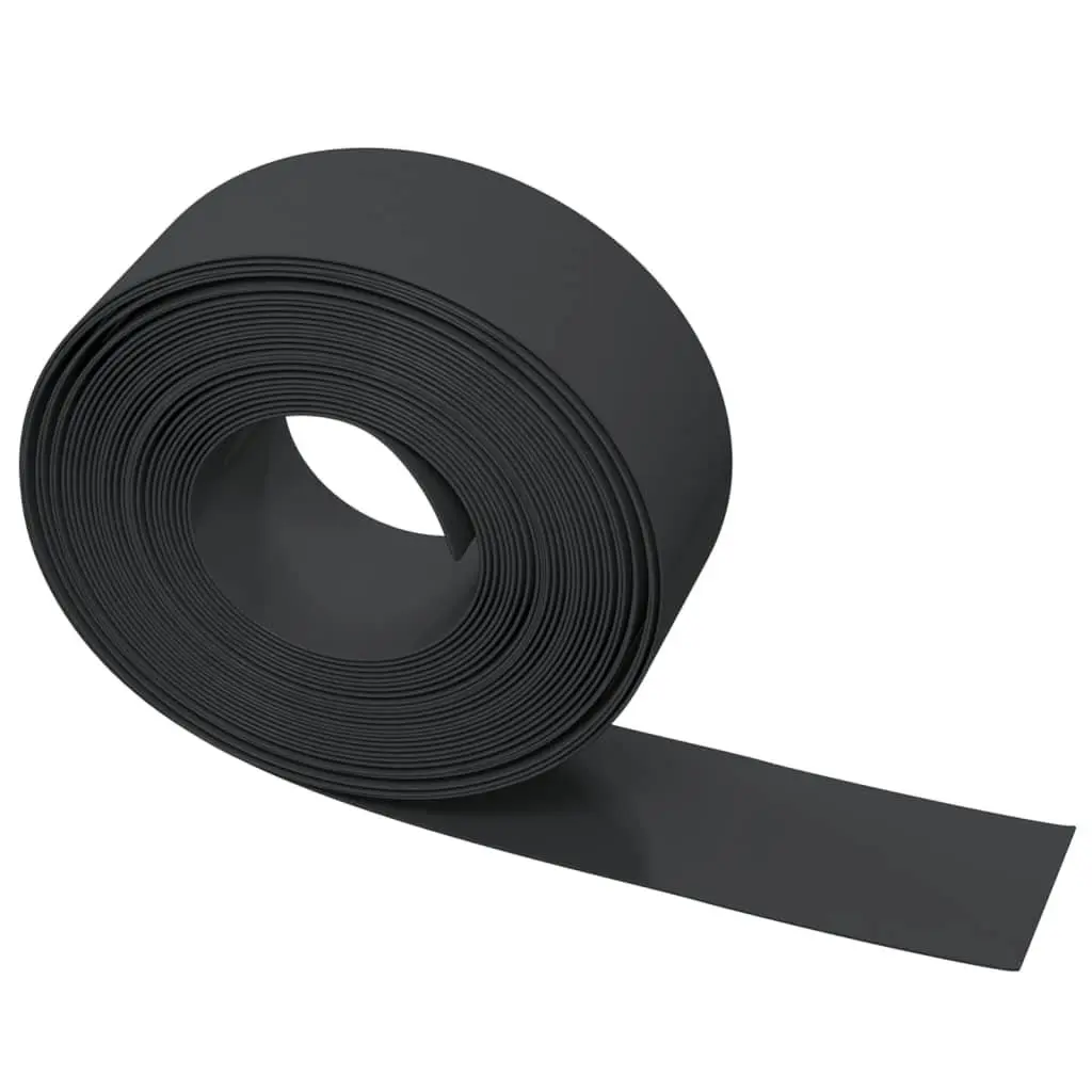 Garden Edging Border Flexible Polyethylene 10m Black 4 Pieces