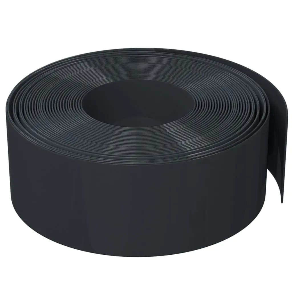 Garden Edging Borders Flexible Polyethylene 10m Black 5 Piece Set