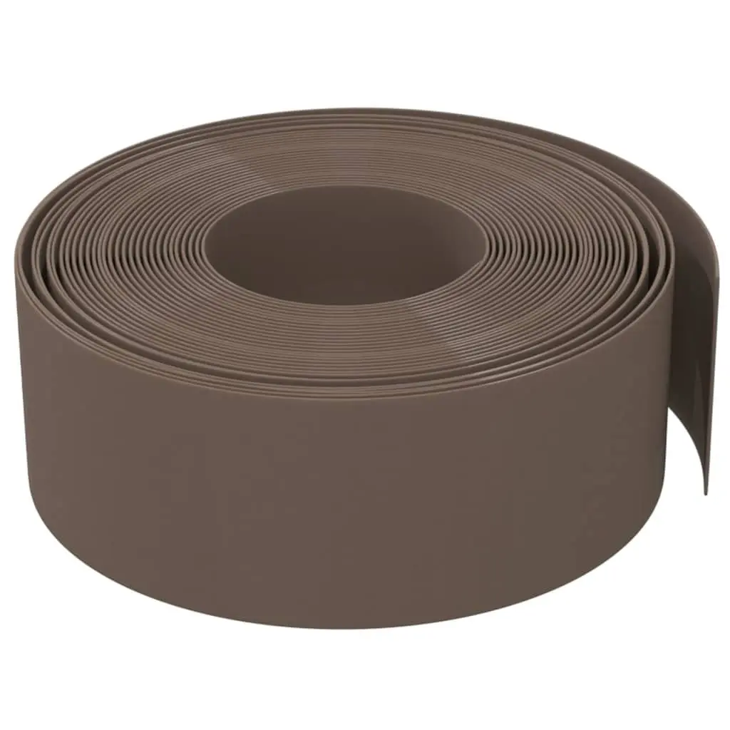 Garden Edging Border Polyethylene 10 m Brown Flexible
