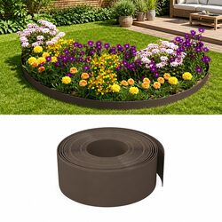 Practical Brown Garden Edging 10 m for Any Layout