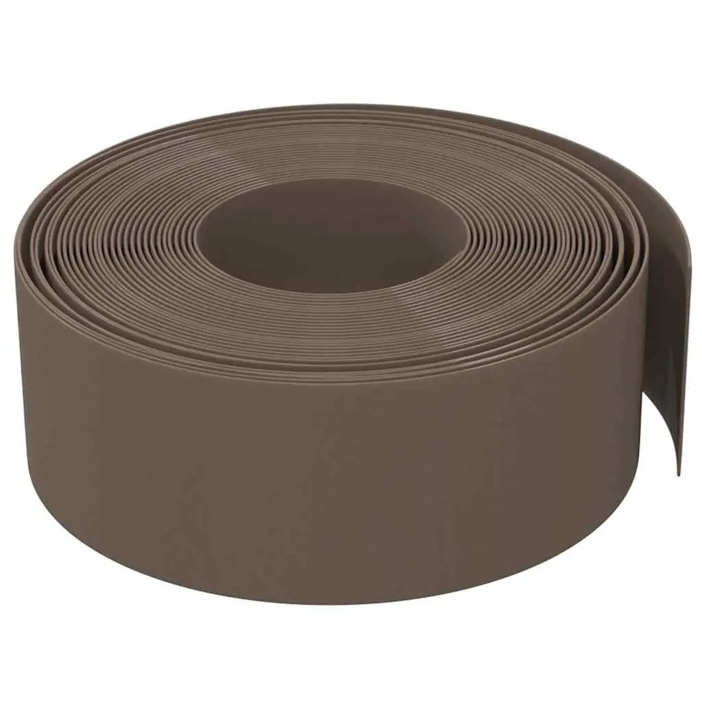 Garden Edging Borders Flexible Polyethylene 10 m Brown 5 Pieces