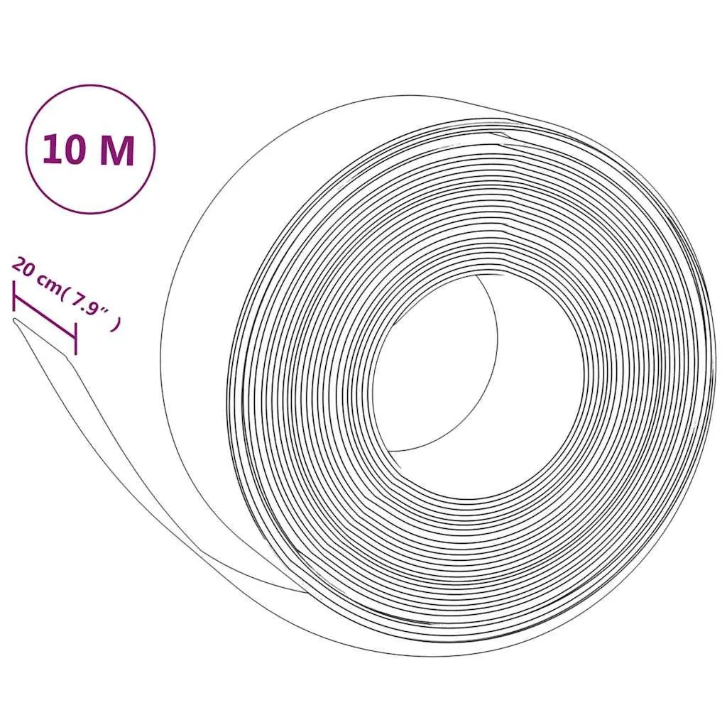 Garden Edging Borders Flexible Polyethylene 10 m Brown 5 Pieces