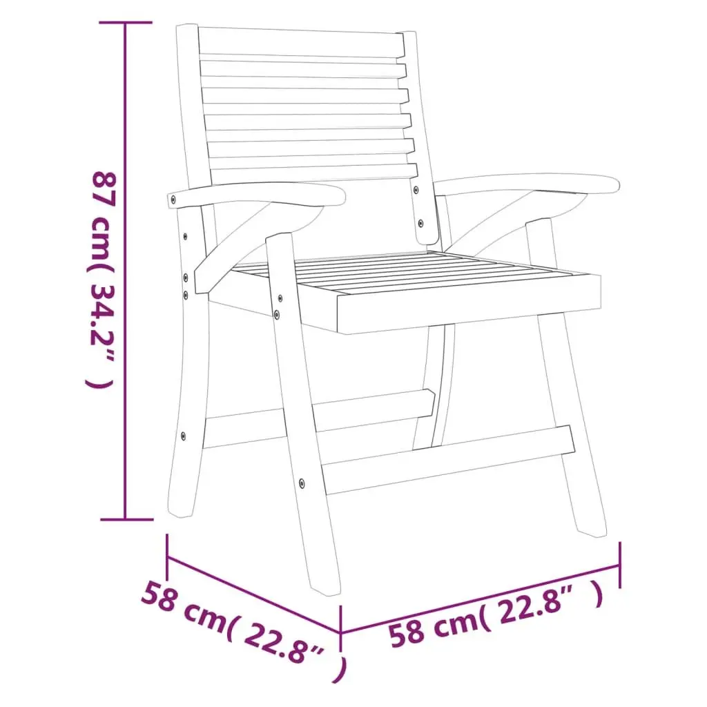 9 Piece Dining Set Outdoor Furniture Acacia Wood Brown Patio Garden with Slatted Tabletop and Curved Chairs