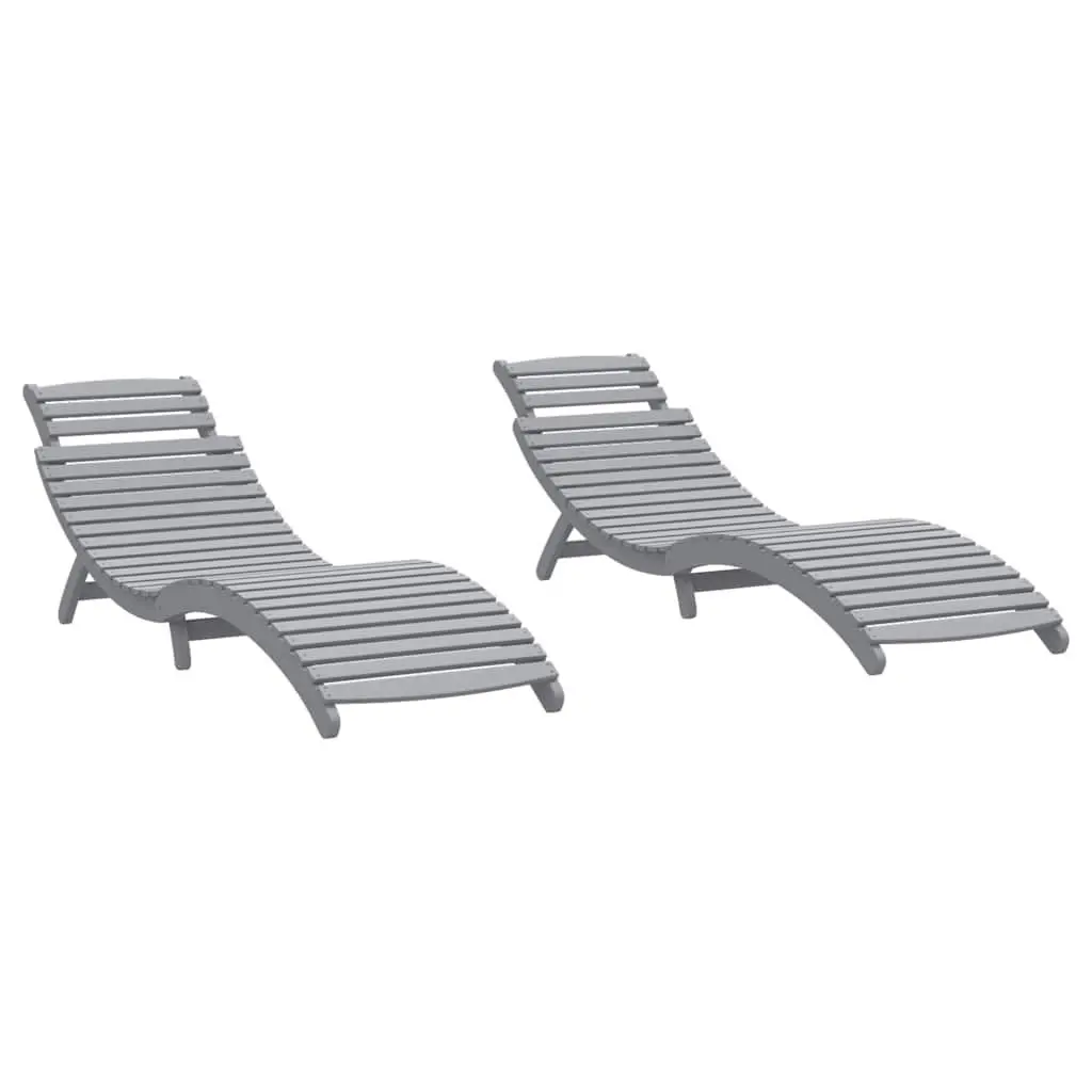Grey Sun Loungers for Pool and Patio