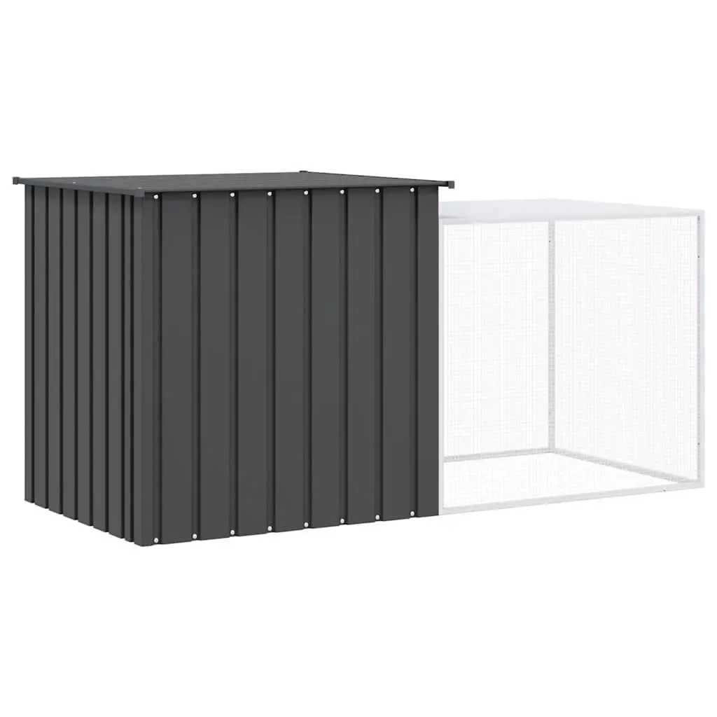 Rabbit Hutch Galvanised Steel Mesh Outdoor Small Anthracite 200x91x100cm