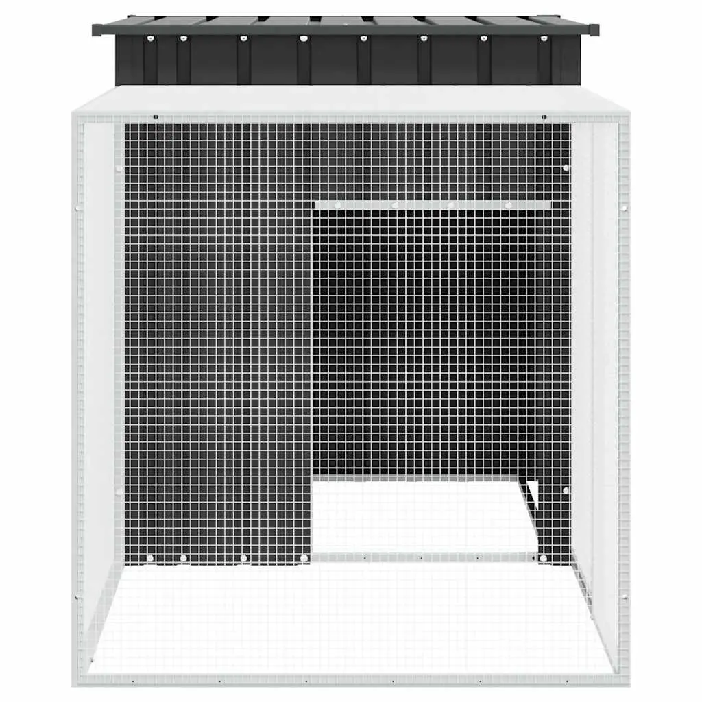 Rabbit Hutch Galvanised Steel Mesh Outdoor Small Anthracite 200x91x100cm