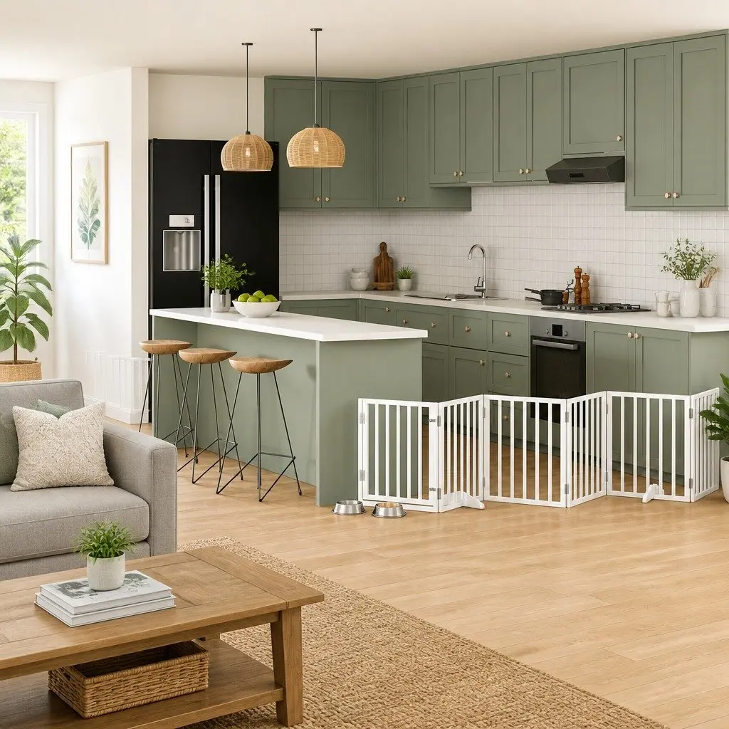 Dog Gate for Living Spaces and Stairways