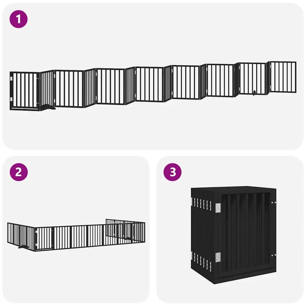 15-Panel Dog Gate for Stairs and Doorways