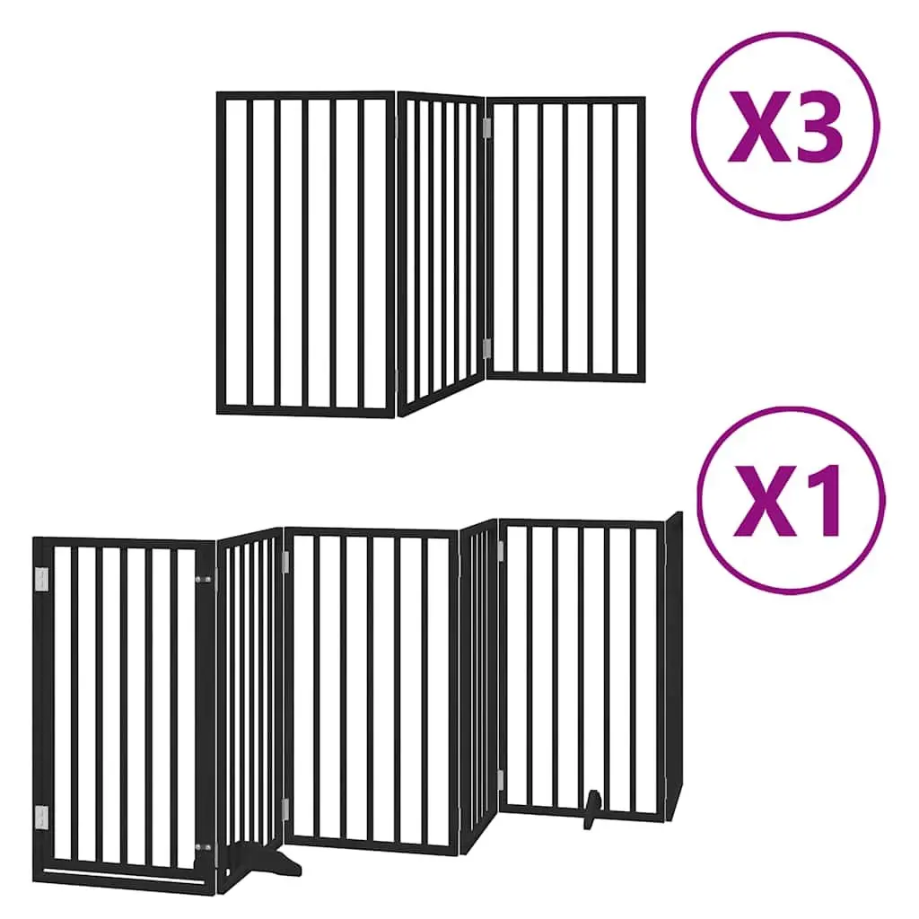 Foldable Dog Gate with Locking Door for Home Use