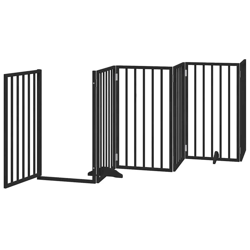 Foldable Dog Gate with Locking Door for Home Use
