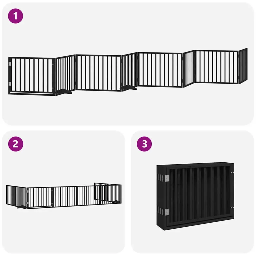 8-Panel Dog Gate for Living Rooms and Doorways
