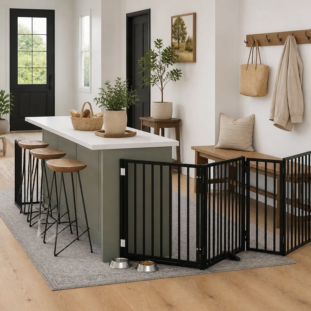8-Panel Dog Gate for Indoor Use