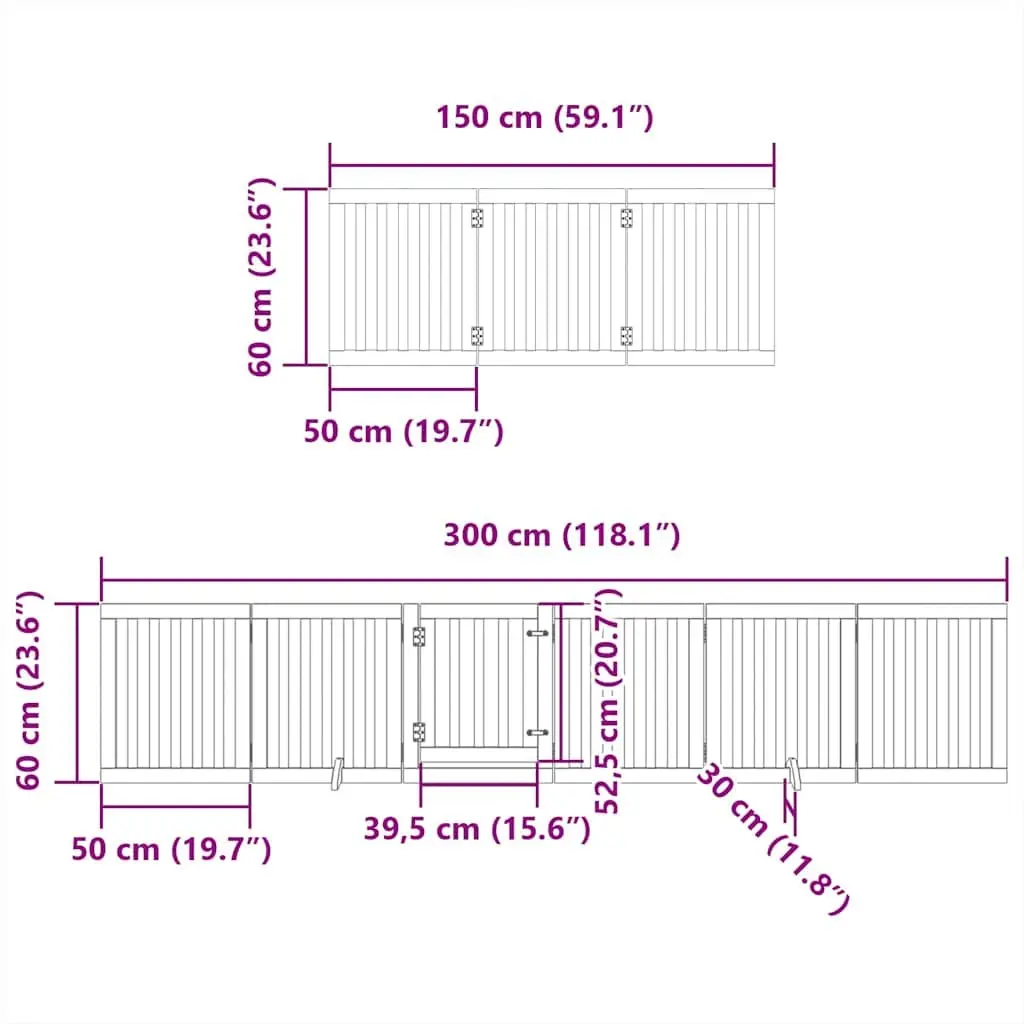 15-Panel Dog Gate for Home Use