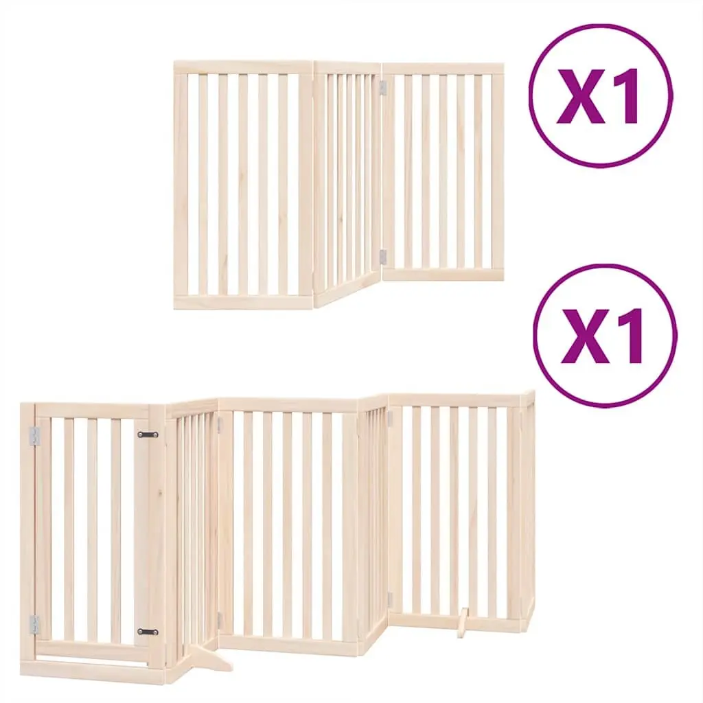 Foldable Dog Barrier with Secure Door Panel