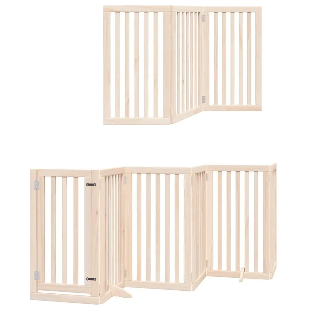 Foldable Dog Barrier with Secure Door Panel