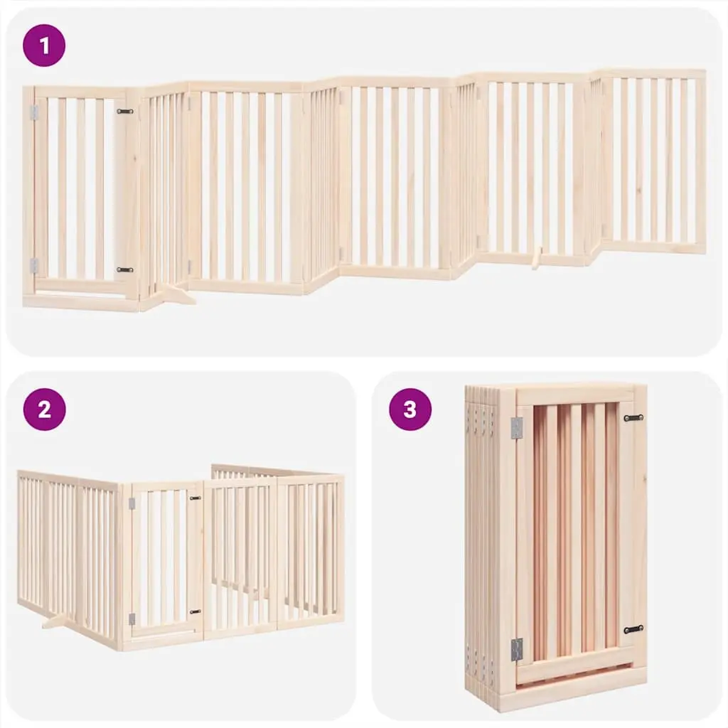 Foldable Dog Barrier with Secure Door Panel