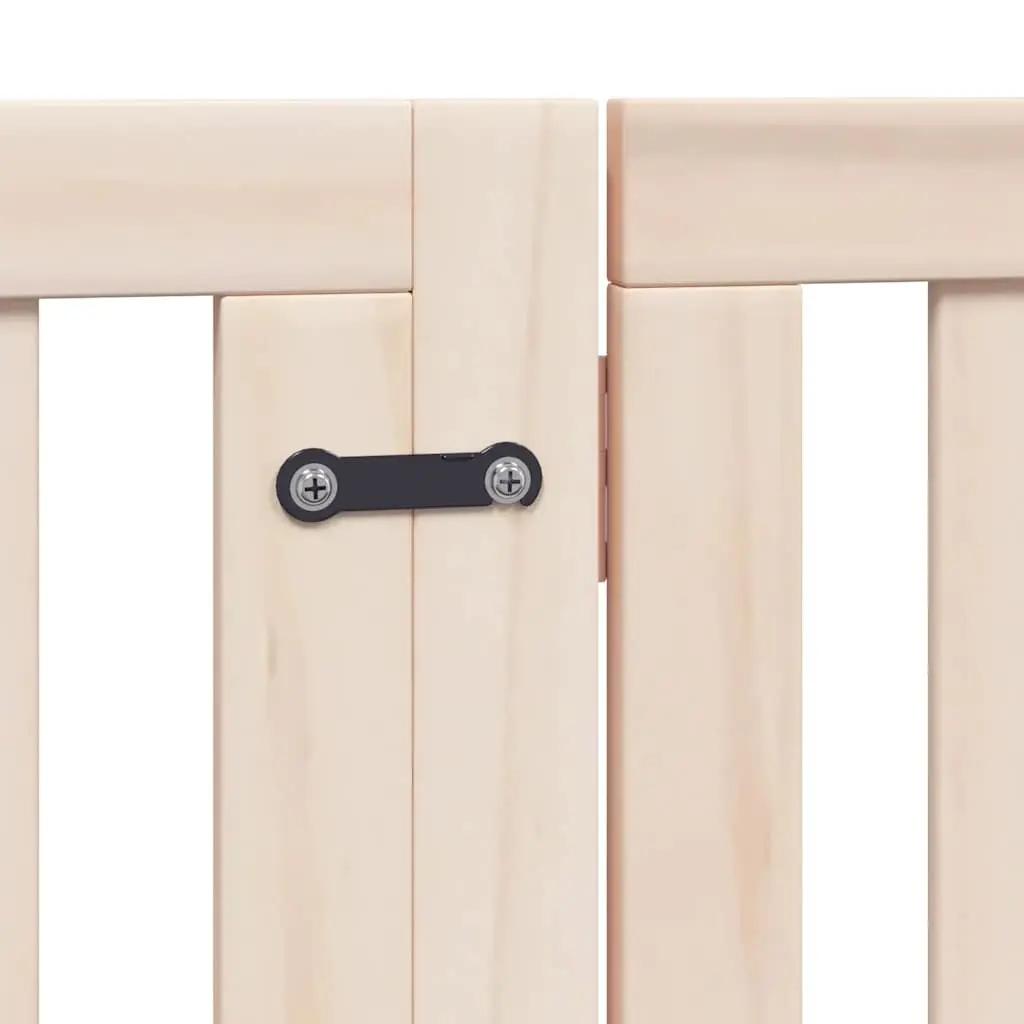 Dog Gate Foldable 12 Panels 960 cm Poplar Wood Pet Enclosure with Door Locks