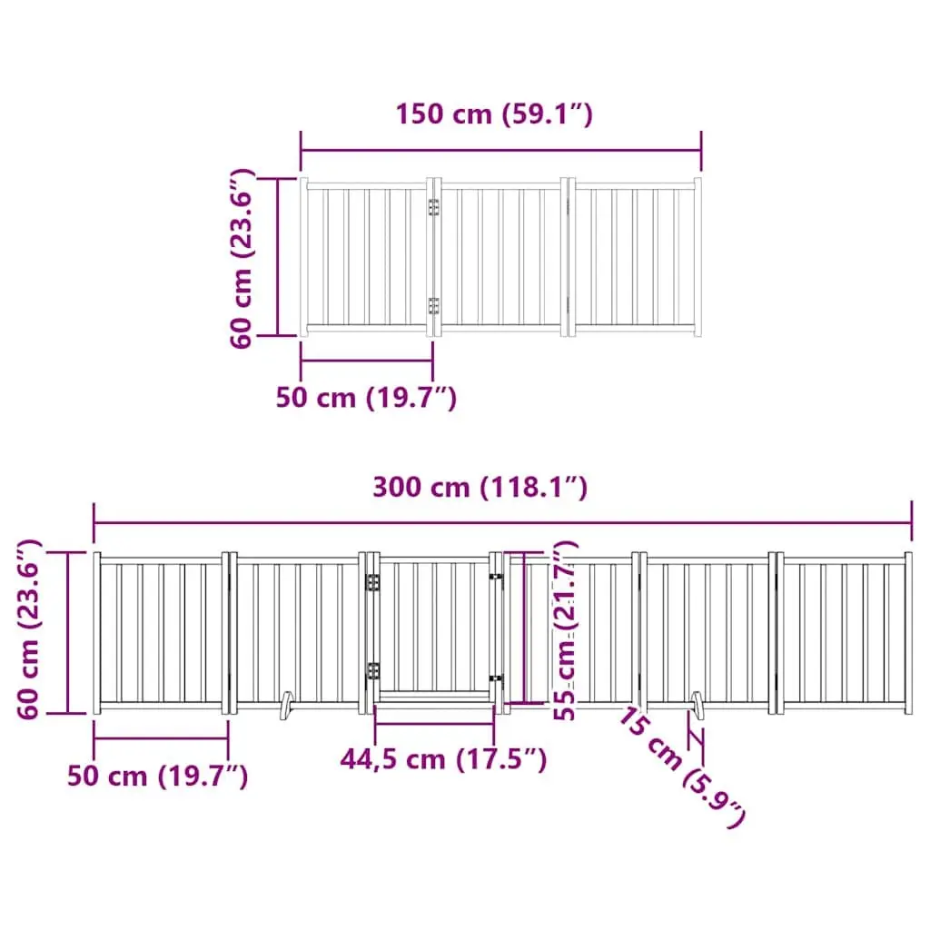 12-Panel Dog Gate for Home Safety