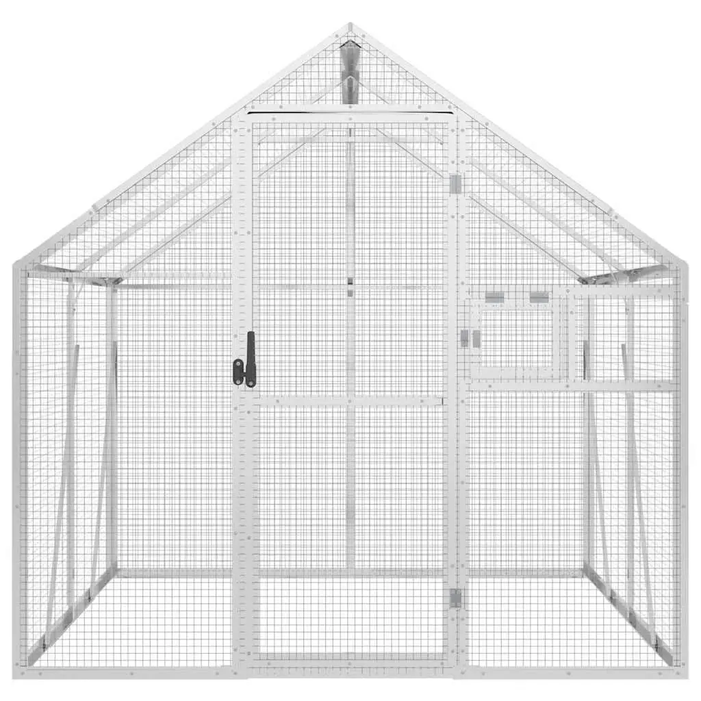 Bird Aviary Silver Aluminum Frame Wire Mesh Cage Parrot Budgie Enclosure